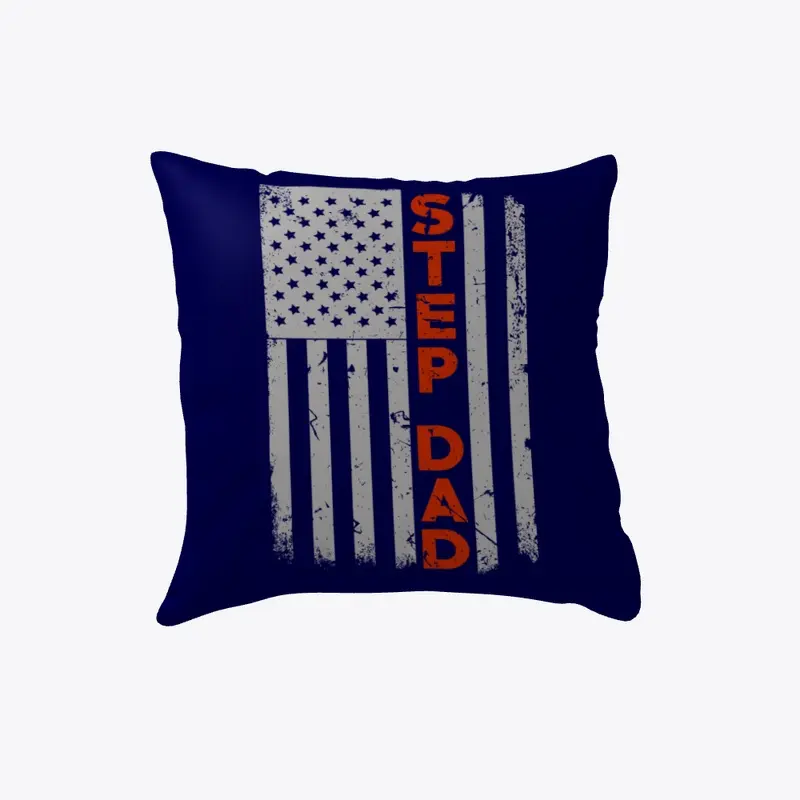 American Flag Stepdad Pillow