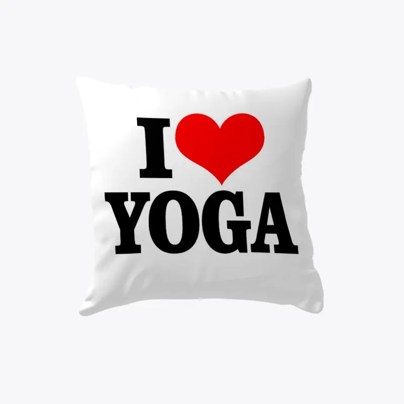 I Love Yoga Pillow